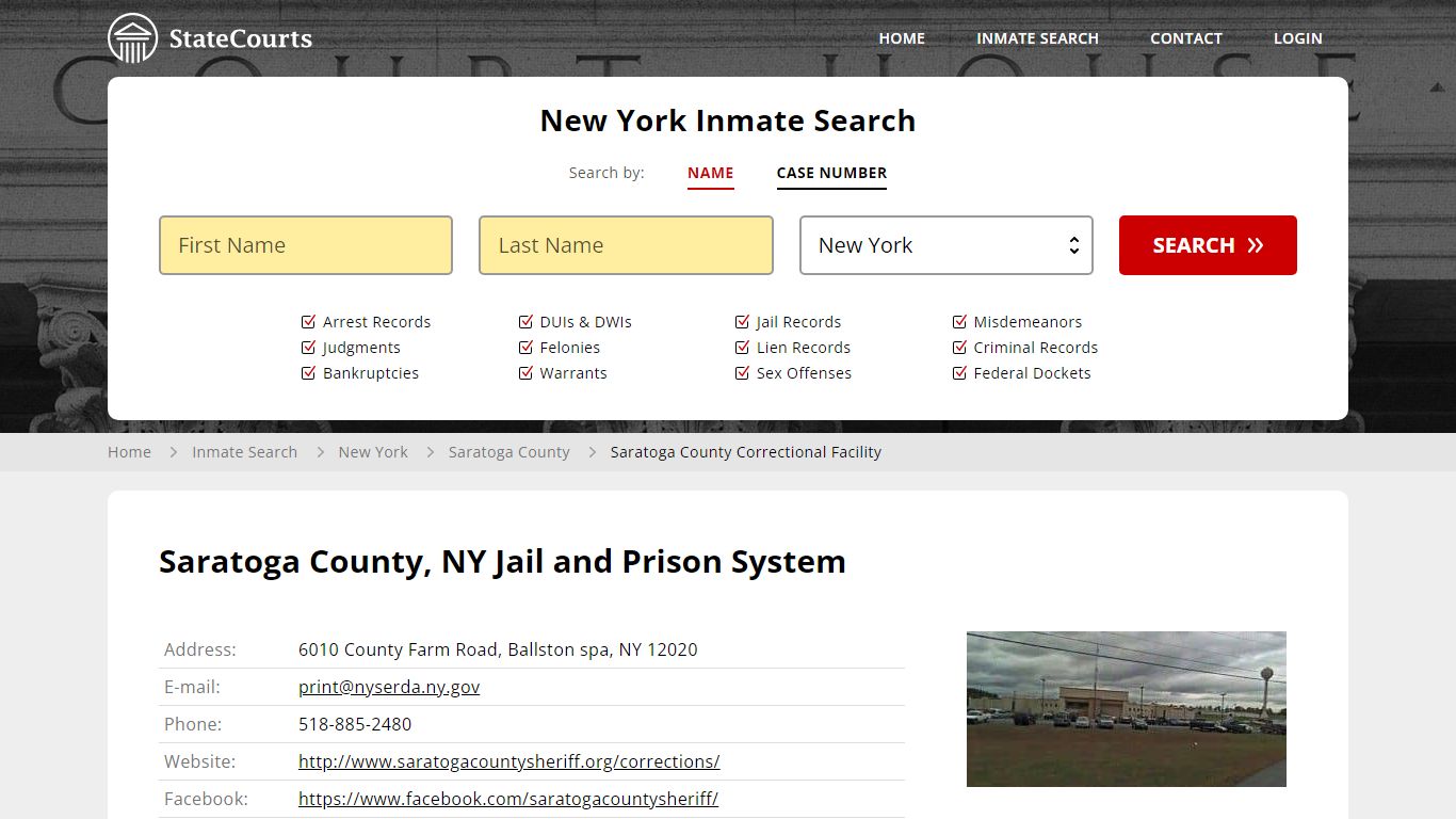 Saratoga County Correctional Facility Inmate Records Search, New York ...